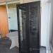 Black Showcase Display Trophy Case w/ Glass Shelves, Lights